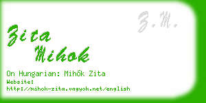 zita mihok business card